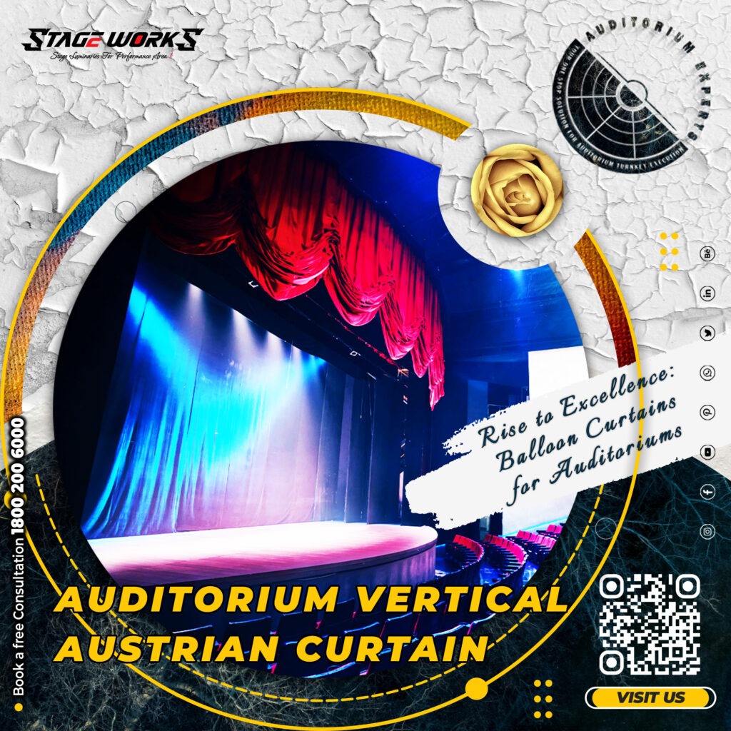 Vertical Austrian Stage Curtain